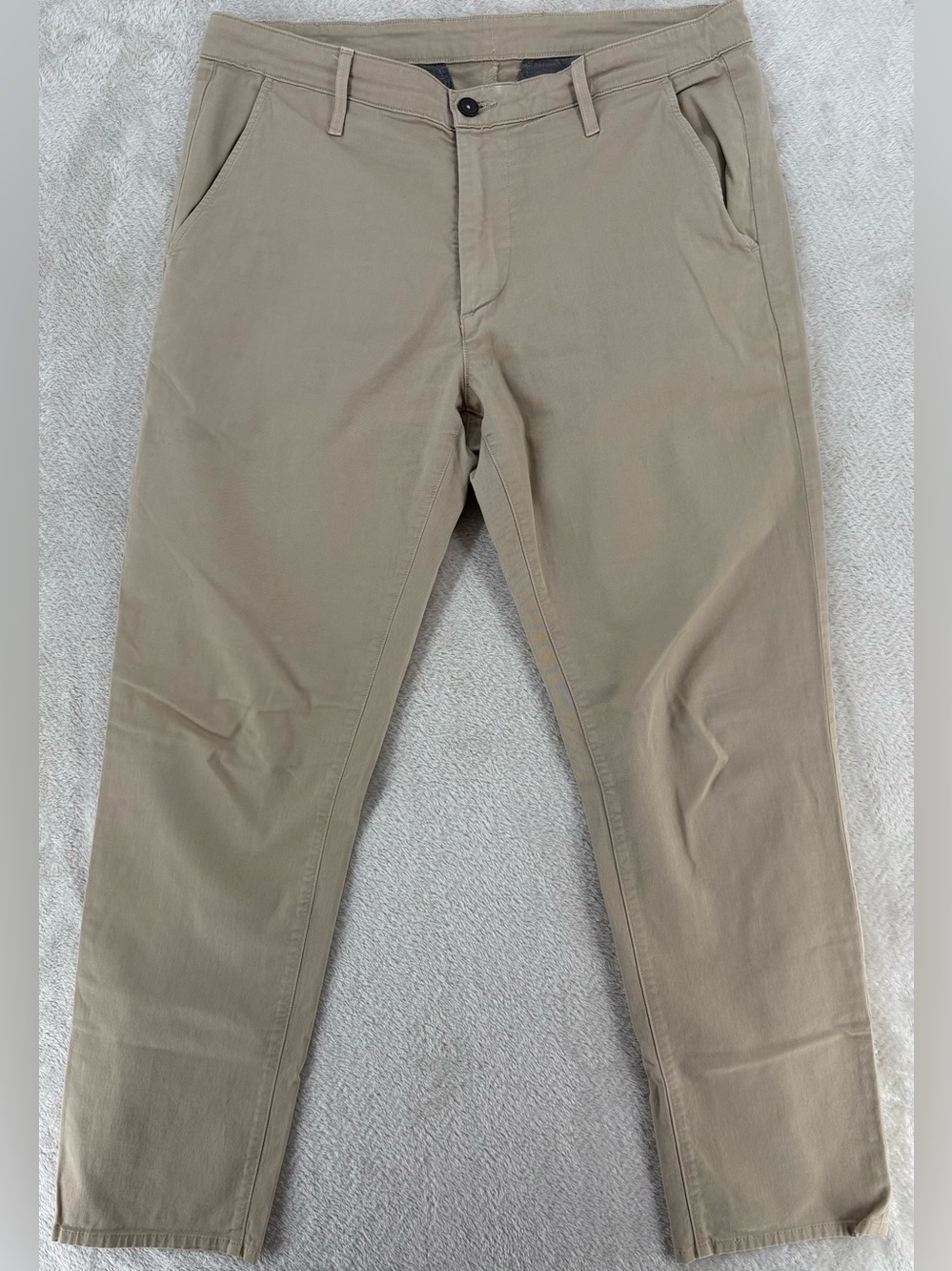 *AG Adriano Goldschmied The Slim Khaki Pants Men's 34R Beige Stretch Slim Chino*